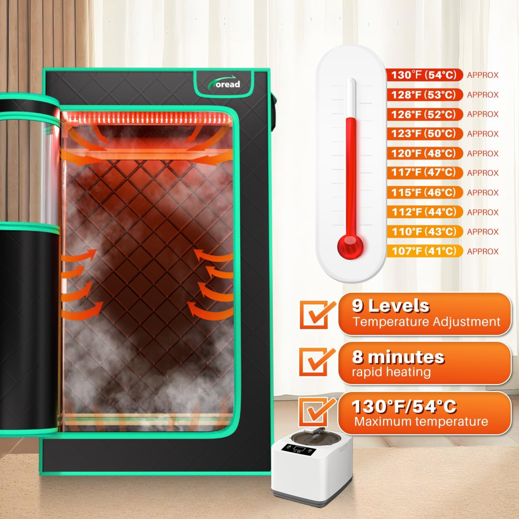 Oread VitalHeat Infrared Sauna Kit